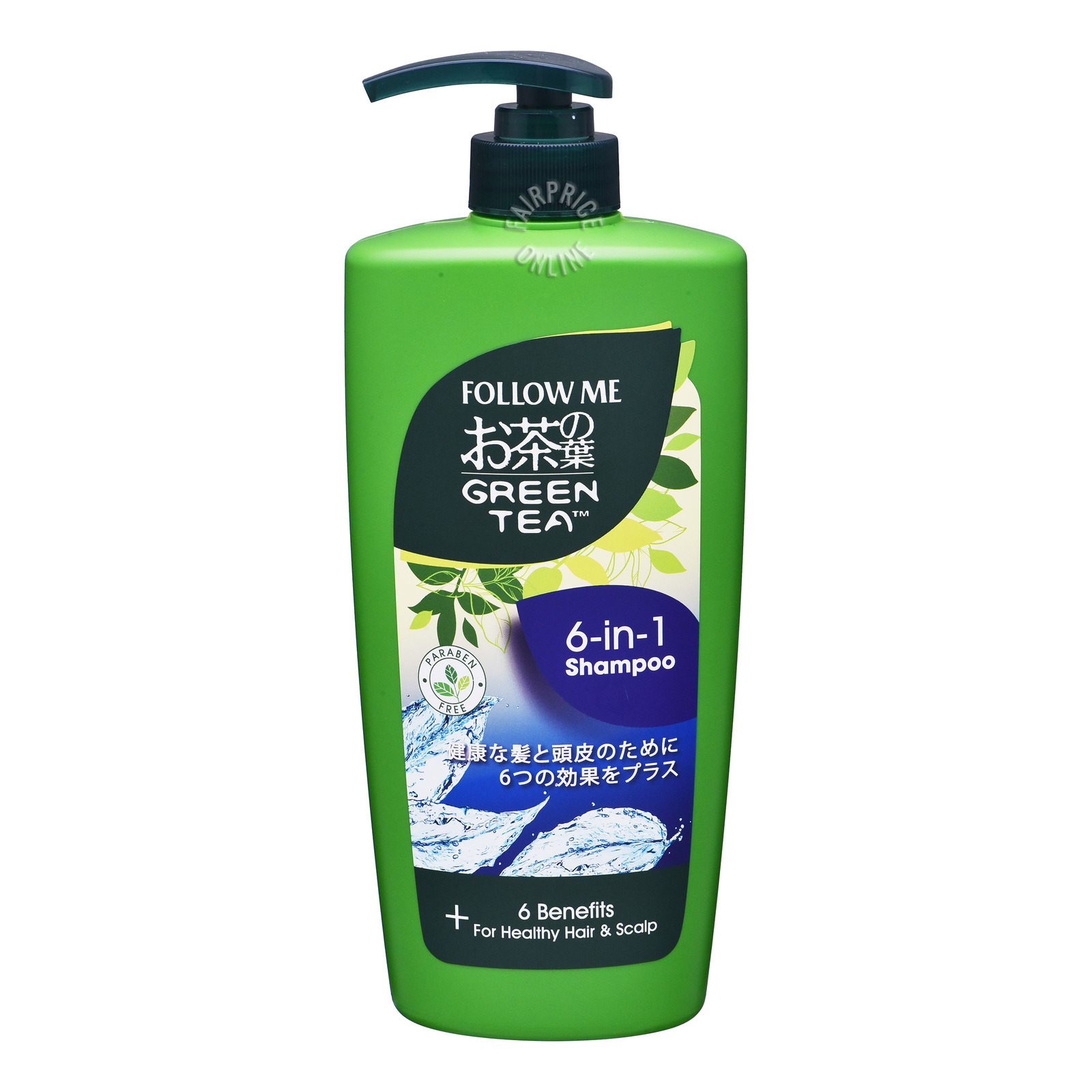 Follow Me Green Tea Shampoo/Conditioner 650ml - 6 In 1 / Shampoo